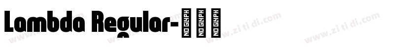 Lambda Regular字体转换